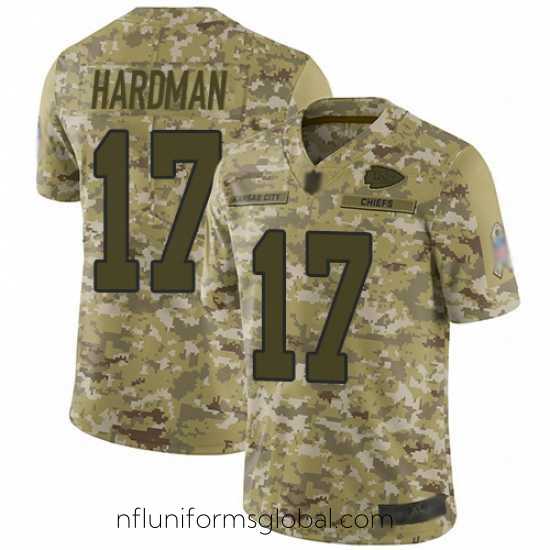 Divine Chiefs 17 Mecole Hardman Camo Stitched Football Limited 2018 Salute to Service Jersey