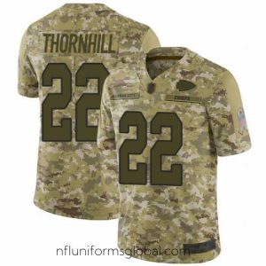 Sumptuous Chiefs 22 Juan Thornhill Camo Stitched Football Limited 2018 Salute To Service Jersey