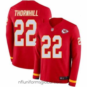 Irresistible Chiefs 22 Juan Thornhill Red Team Color Stitched Football Limited Therma Long Sleeve Jersey