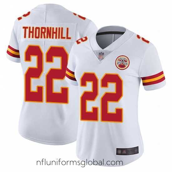 Stunning Chiefs 22 Juan Thornhill White Stitched Football Vapor Untouchable Limited Jersey