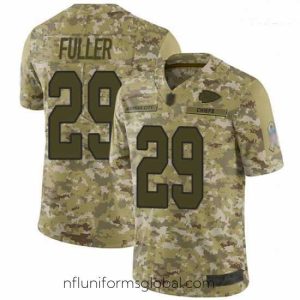Exquisite Chiefs 29 Kendall Fuller Camo Stitched Football Limited 2018 Salute To Service Jersey