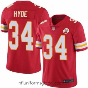 Exquisite Chiefs 34 Carlos Hyde Red Vapor Untouchable Limited Jersey