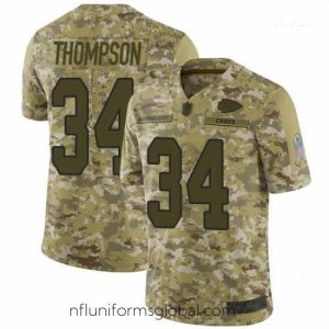 Exquisite Chiefs 34 Darwin Thompson Camo Stitched Football Limited 2018 Salute To Service Jersey