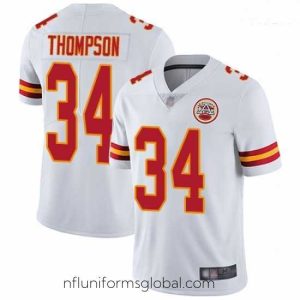 Stunning Chiefs 34 Darwin Thompson White Stitched Football Vapor Untouchable Limited Jersey