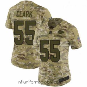 Stunning Chiefs #55 Frank Clark Camo Stitched Football Limited 2018 Salute to Service Jersey