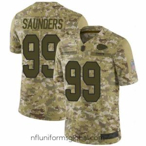 Gorgeous Chiefs 99 Khalen Saunders Camo Stitched Football Limited 2018 Salute To Service Jersey