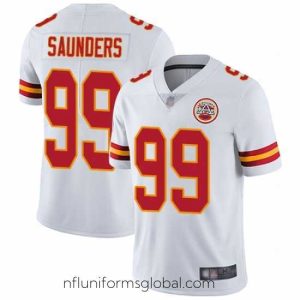 Sumptuous Chiefs 99 Khalen Saunders White Stitched Football Vapor Untouchable Limited Jersey