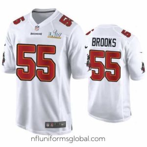 Gorgeous Derrick Brooks Buccaneers White Super Bowl Lv Game Fashion Jersey
