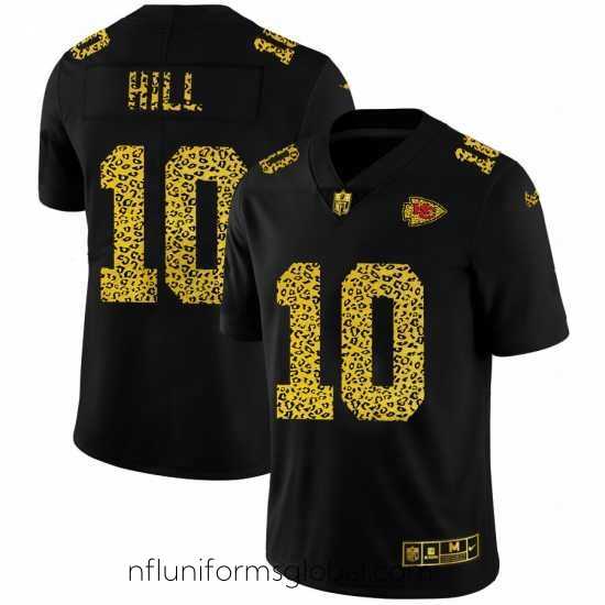 Exquisite Kansas City Chiefs 10 Tyreek Hill Nike Leopard Print Fashion Vapor Limited NFL Jersey Black