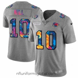 Enchanting Kansas City Chiefs 10 Tyreek Hill Nike Multi Color 2020 NFL Crucial Catch NFL Jersey Greyheather