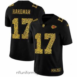 Ravishing Kansas City Chiefs 17 Mecole Hardman Nike Leopard Print Fashion Vapor Limited NFL Jersey Black