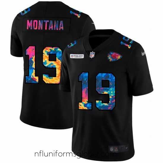 Captivating Kansas City Chiefs 19 Joe Montana Nike Multi Color Black 2020 NFL Crucial Catch Vapor Untouchable Limited Jersey