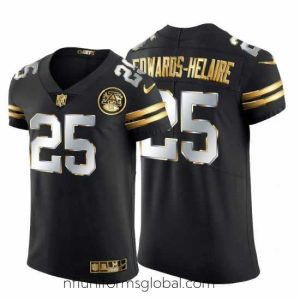 Irresistible Kansas City Chiefs 25 Clyde Edwards Helaire Nike Black Edition Vapor Untouchable Elite NFL Jersey