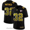 Captivating Kansas City Chiefs 32 Tyrann Mathieu Black Nike Golden Sequin Vapor Limited NFL Jersey