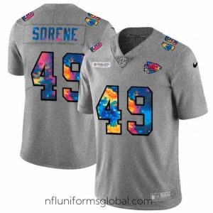 Captivating Kansas City Chiefs 49 Daniel Sorensen Nike Multi Color 2020 NFL Crucial Catch NFL Jersey Greyheather