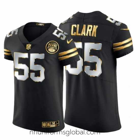 Stunning Kansas City Chiefs 55 Frank Clark Nike Black Edition Vapor Untouchable Elite NFL Jersey
