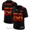 Alluring Kansas City Chiefs 58 Derrick Thomas Black Nike Red Orange Stripe Vapor Limited NFL Jersey