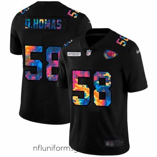 Stunning Kansas City Chiefs 58 Derrick Thomas Nike Multi Color Black 2020 NFL Crucial Catch Vapor Untouchable Limited Jersey