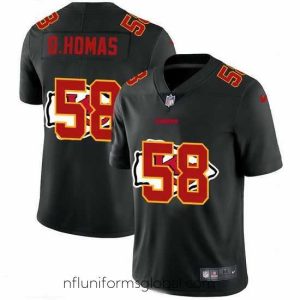 Irresistible Kansas City Chiefs 58 Derrick Thomas Nike Team Logo Dual Overlap Limited NFL Jersey Black