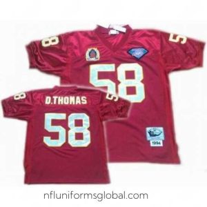 Irresistible Kansas City Chiefs 58 Derrick Thomas Throwback Red Jerseys