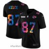 Alluring Kansas City Chiefs 87 Travis Kelce Nike Multi Color Black 2020 NFL Crucial Catch Vapor Untouchable Limited Jersey