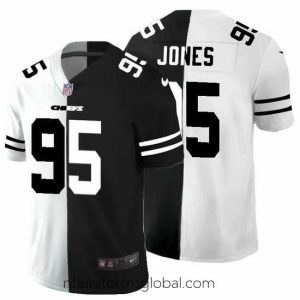 Gorgeous Kansas City Chiefs 95 Chris Jones Black V White Peace Split Nike Vapor Untouchable Limited NFL Jersey
