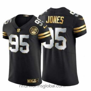 Stunning Kansas City Chiefs 95 Chris Jones Nike Black Edition Vapor Untouchable Elite NFL Jersey