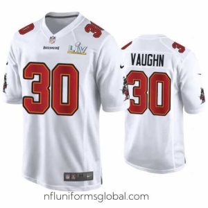 Captivating Ke'Shawn Vaughn Buccaneers White Super Bowl Lv Game Fashion Jersey