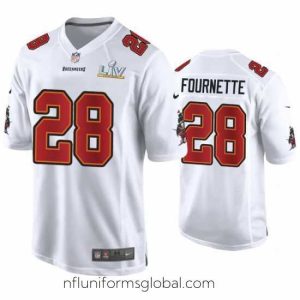 Irresistible Leonard Fournette Buccaneers White Super Bowl Lv Game Fashion Jersey