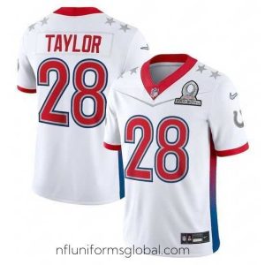 Divine 2022 NFL Pro Bowl Indiana Colts 28 Jonathan Taylor AFC White Jersey
