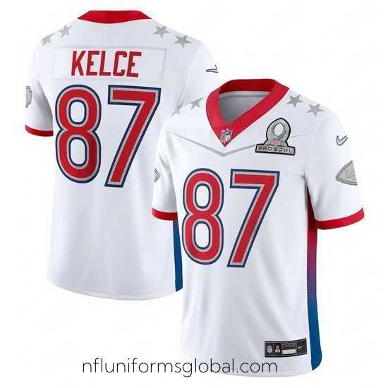 Enchanting 2022 NFL Pro Bowl Kansas City Chiefs 87 Travis Kelce AFC White Jersey