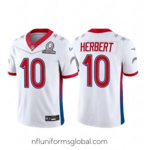 Enchanting 2022 NFL Pro Bowl Los Angeles Chargers #10 Justin Herbert AFC White Jersey