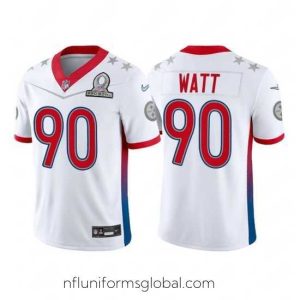 Exquisite 2022 NFL Pro Bowl Pittsburgh Steelers 90 T J Watt AFC White Jersey