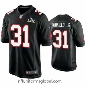 Stunning Antoine Winfield Jr. Buccaneers Black Super Bowl Lv Game Fashion Jersey