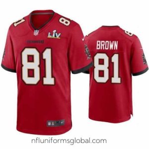 Exquisite Antonio Brown Buccaneers Red Super Bowl Lv Game Jersey