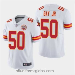 Stunning Chiefs 50 Willie Gay Jr  White Vapor Limited Jersey