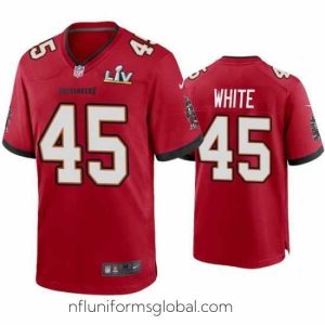 Exquisite Devin White Buccaneers Red Super Bowl Lv Game Jersey