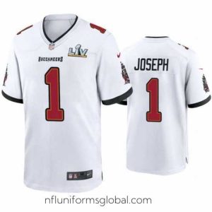 Gorgeous Greg Joseph Buccaneers White Super Bowl Lv Game Jersey