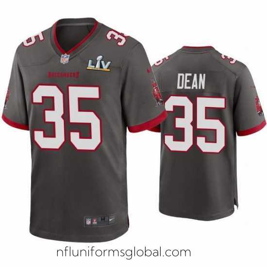 Divine Jamel Dean Buccaneers Pewter Super Bowl Lv Game Jersey