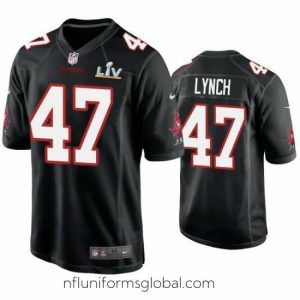 Irresistible John Lynch Buccaneers Black Super Bowl Lv Game Fashion Jersey