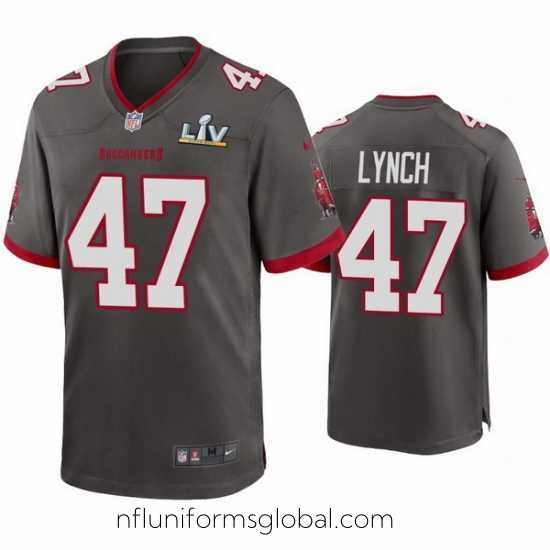 Divine John Lynch Buccaneers Pewter Super Bowl Lv Game Jersey
