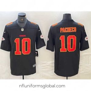 Stunning Kansas City Chiefs 10 Isiah Pacheco Black Vapor Untouchable Limited Stitched Football Jersey