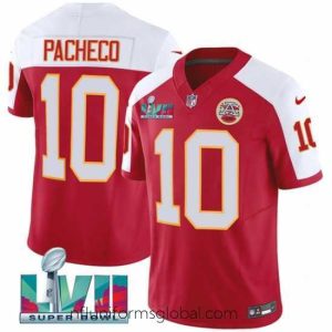 Divine Kansas City Chiefs 10 Isiah Pacheco Red 2023 F.U.S.E  With Super Bowl LVII Patch Vapor Untouchable Limited Stitched Jersey