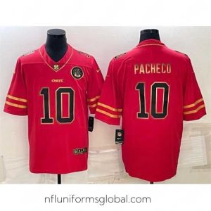 Irresistible Kansas City Chiefs 10 Isiah Pacheco Red Gold Vapor Untouchable Limited Stitched Jersey