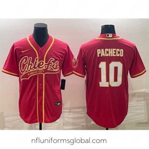 Exquisite Kansas City Chiefs 10 Isiah Pacheco Red With Patch Cool Base Stitched Baseball Jerseys