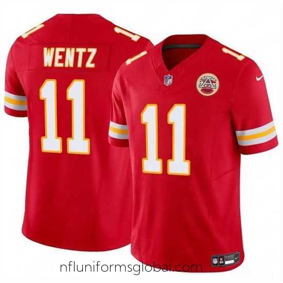 Captivating Kansas City Chiefs 11 Carson Wentz Red 2023 F.U.S.E Vapor Untouchable Limited Stitched Football Jersey