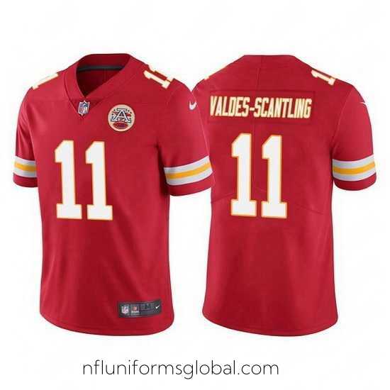 Sumptuous Kansas City Chiefs 11 Marquez Valdes Scantling Red Vapor Untouchable Limited Stitched Football jersey