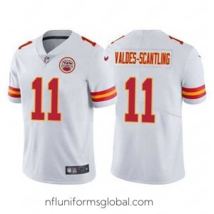 Irresistible Kansas City Chiefs 11 Marquez Valdes Scantling White Vapor Untouchable Limited Stitched Football jersey