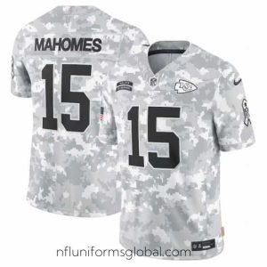 Ravishing Kansas City Chiefs 15 Patrick Mahomes 2024 Arctic Camo Salute To Service Limited Stitched Football Jersey
