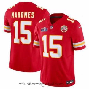 Exquisite Kansas City Chiefs 15 Patrick Mahomes Red 2023 F.U.S.E  Vapor Untouchable Limited Stitched 2024 Super Bowl LVIII Jersey
